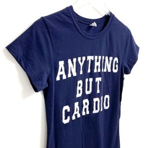 Anything But Cardio Navy Graphic Tee